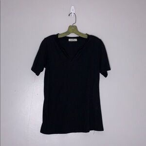 Romi Story Black V Neck short sleeve T Shirt Small